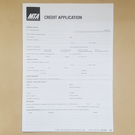 S66 - Credit Application
